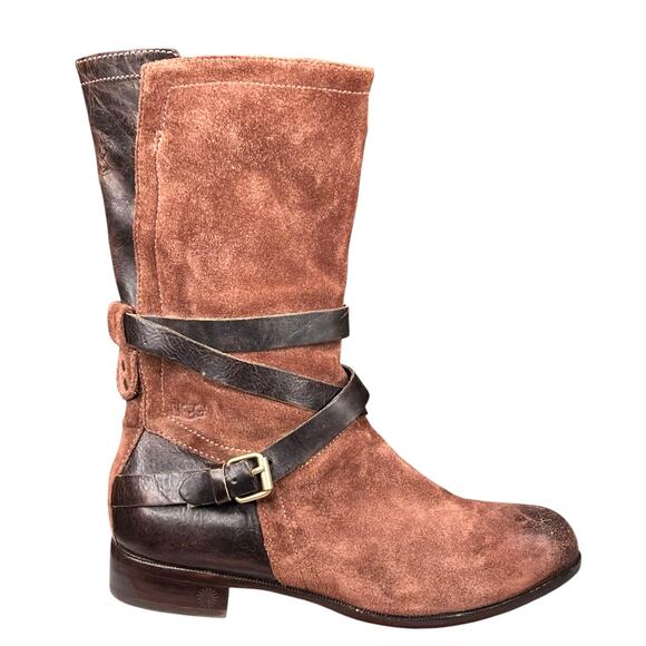 Ugg Women’s Deanna Brown Suede Strap Riding Boot Size US 6 - Picture 1 of 10
